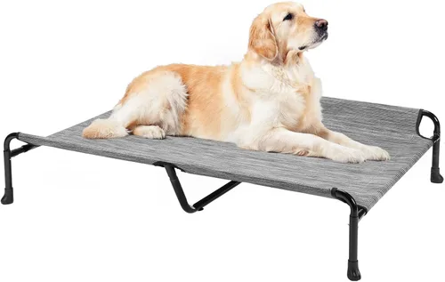 Vista 11 de Veehoo Cama elevada para perros, catres elevados para perros grandes, cama impermeable para perros al aire libre, hamaca para mascotas