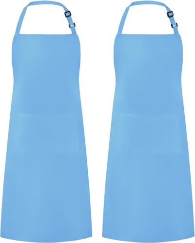 Vista 48 de Syntus Delantal ajustable con 2 bolsillos, delantales de cocina para mujeres, hombres, chef
