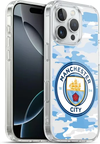 Vista 28 de Head Case Designs Funda de gel con licencia oficial del Manchester City Man City FC Blue Moon Badge Camou [protección de grado militar] compatible