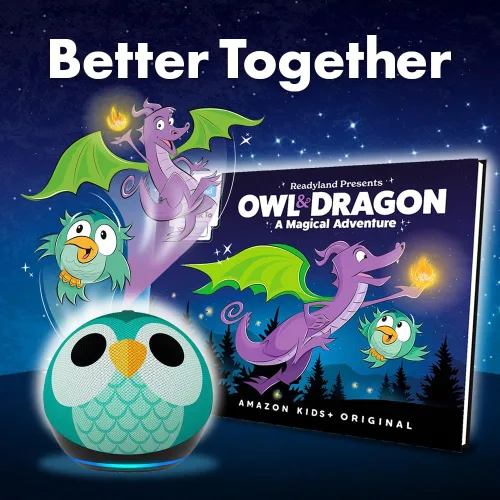 Vista 15 de Amazon Echo Dot Kids (modelo más reciente), Bocina inteligente para disfrutar audiolibros apropiados para su edad, juegos interactivos y Dragón