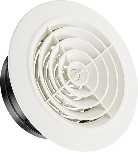 Vista 12 de Rejilla de Ventilación Redonda de 4 Pulgadas, HG Power Cubierta de Ventilación Ajustable de ABS, Rejilla de Lamas Blanca Apta para Baño, Oficina
