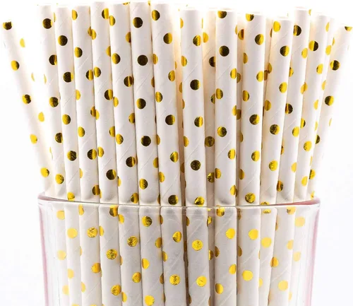Vista 43 de Paquete de 300 pajitas de papel biodegradables de 4 capas de espirales azul cielo (compostables, no tóxicas, sin BPA)