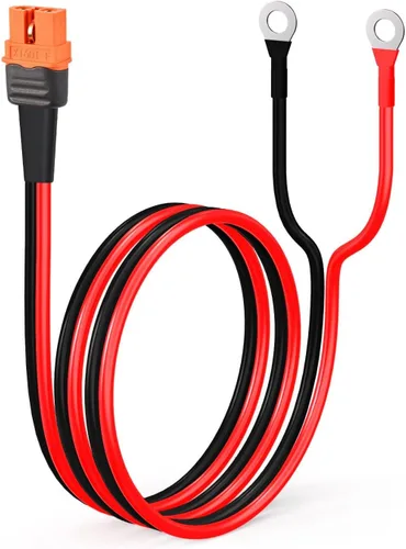 Vista 8 de ELFCULB Cable XT60i a terminal de anillo O, cable XT60i hembra de 10AWG a conector de anillo O con alambre puro estañado, para batería RC, estación