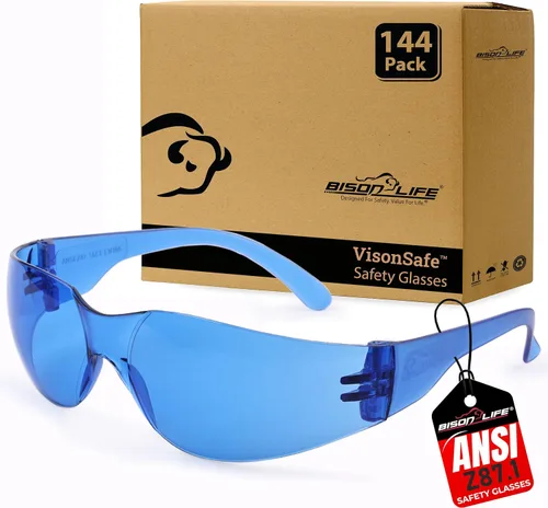 Vista 17 de Lentes de seguridad con protección envolvente resistente a arañazos, lente de policarbonato resistente a impactos ANSI Z87.1 Scratch & Impact