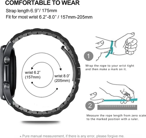 Vista 5 de DEALELE - Correas compatibles con Samsung Galaxy Watch 7 / FE / 6/6 Classic / 5/5 Pro / 4/4 Classic/Galaxy 3 de 41 mm, correa de repuesto de metal