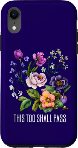 Vista 8 de iPhone 15 This too shall pass camisas florales para mujeres flores Faith-Ba Case