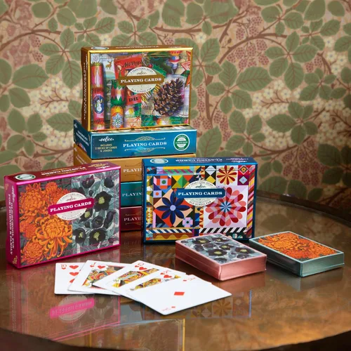 Vista 5 de eeBoo Piece & Love: Autumn Abundance - Naipes para adultos, juego de 2 mazos, mazos tradicionales con Beaufiul Artowrk y bordes dorados, tintas a