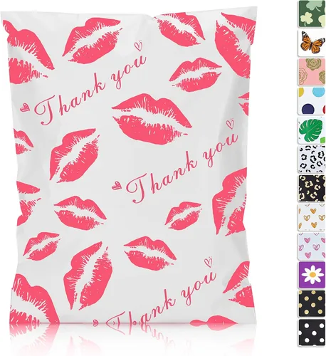 Vista 27 de JinRuiKJ Paquete de 25 sobres de polietileno con estampado de leopardo negro, 10x13, bolsas de envío para ropa, bolsas de correo autoadhesivas