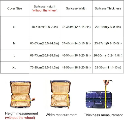 Vista 3 de MosaiRudo Funda de equipaje más gruesa protectora elástica para maleta de 18 a 32 pulgadas Para maleta