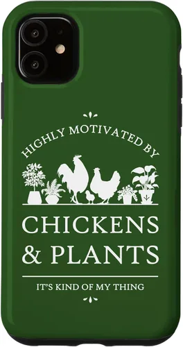 Vista 5 de Funda para iPhone 14 altamente motivado por pollos y plantas
