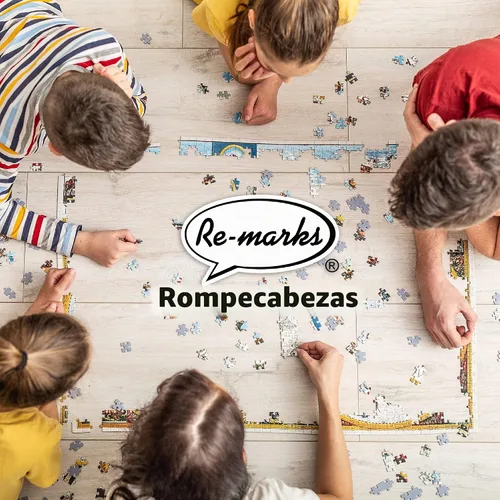 Vista 6 de Re-Marks Rompecabezas de cultura pop de los años 50, rompecabezas de 1000 piezas para todas las edades, rompecabezas familiar
