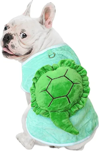 Vista 12 de NACOCO Disfraz de vaquero de Halloween para perro, ropa para mascotas, disfraces con sombrero para perro y gato, color azul (S)