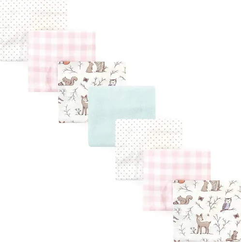Vista 175 de Hudson Baby Unisex Baby Cotton Flannel Receiving Blankets Bundle, Neutral Woodland Pals, One Size (Pack of 2)