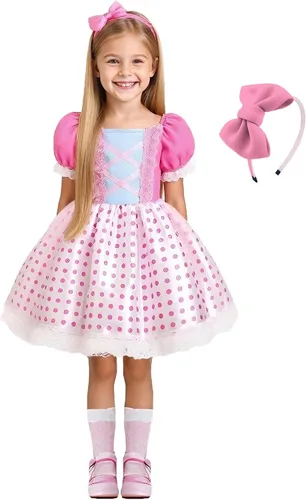 Vista 14 de Disfraz de princesa de Halloween para niñas, disfraz de hada de fiesta de cumpleaños, vestido para ocasiones especiales Bate
