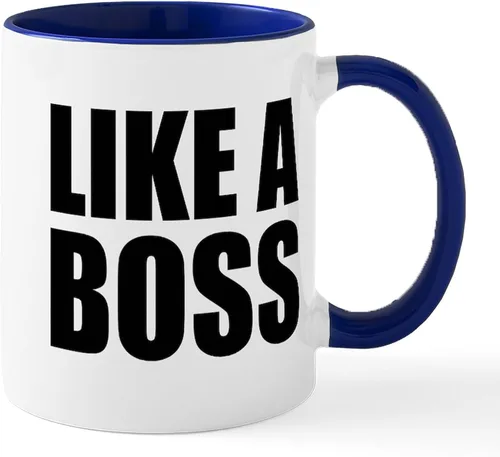 Vista 22 de CafePress – como un Boss Taza – El único Taza de café, taza de café, S, Blanco
