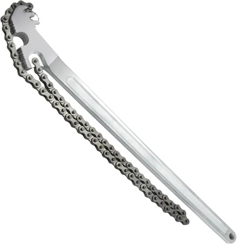Vista 9 de AUPREX Llave inglesa de filtro de aceite de cadena de trinquete de servicio pesado ajustable de acero al carbono resistente de 12 pulgadas