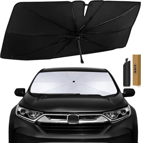 Vista 13 de KDM Parasol Estilo Paraguas para Parabrisas Apto para Dodge RAM ProMaster 2014-2024 Furgoneta de Carga de Tamaño Completo Chasis Cabina Furgoneta