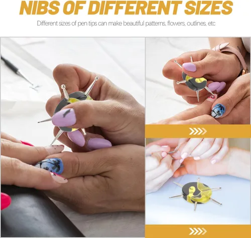 Vista 8 de EXCEART Bolígrafo punteado de diamantes para patrones de arte de uñas