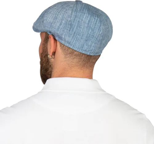 Vista 4 de Gorra de verano de algodón de 8 paneles para hombres y mujeres, sombrero clásico de panadero vintage