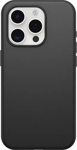 Vista 2 de OtterBox Funda para iPhone 15 Pro (solamente) Symmetry Series: negro, ultra elegante, compatible con carga inalámbrica, bordes elevados que protegen