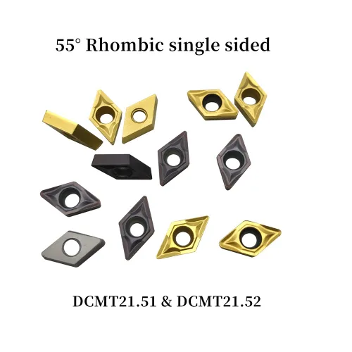 Vista 7 de DCMT21.51 DCMT21.52 DCMT070204 DCMT070208 Insertos de torneado de carburo 20pcs Indexable Carbide Inserts Multilayer Coated CNC Lathe Inserts for