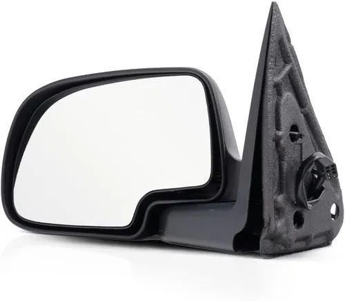 Vista 4 de Para Chevy Silverado 1500 1999 2000 2001 2002 lado del conductor del espejo Power View sin calefacción con cubierta texturizada cromada plegable