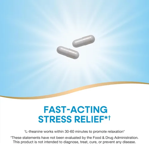 Vista 3 de Nature's Way L-teanina, apoyo al estrés.*, promueve la relajación*, 200 mg por porción de 2 cápsulas, vegano, 180 cápsulas (el embalaje puede variar)