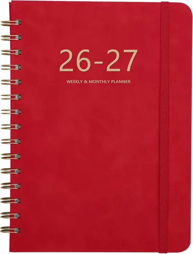 Vista 13 de Agenda académica 2026-2027, agenda semanal y mensual, julio de 2026 a junio de 2027, 6.4 x 8.5 pulgadas, cubierta de piel sintética, agenda anual