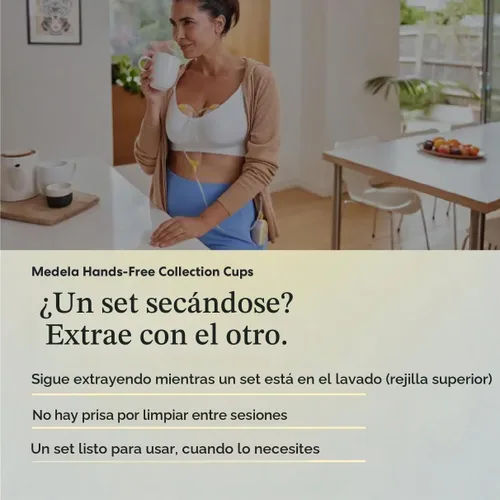 Vista 15 de Vasos de colección manos libres Medela, compatibles con los extractores de leche Freestyle Flex, Pump in Style con MaxFlow y Swing Maxi eléctricos
