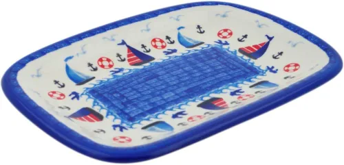 Vista 31 de Auténtico plato de cerámica polaca de 10 pulgadas en diseño amarillo hecho a mano en Bolesławiec Polonia por Ceramika Bona + certificado