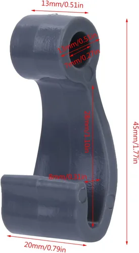 Vista 4 de Ganchos de cuerda de plástico con clip en forma de J para barco inflable, balsa de pesca, cubierta de barco marino, fácil de usar, ganchos J