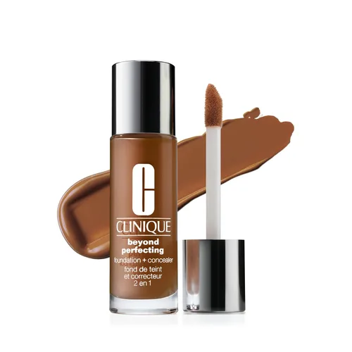 Vista 27 de Clinique Beyond Perfecting Lightweight Liquid Foundation + Concealer For Dry Combination to Oily Skin Types Full Coverage + Natural Matte Finish