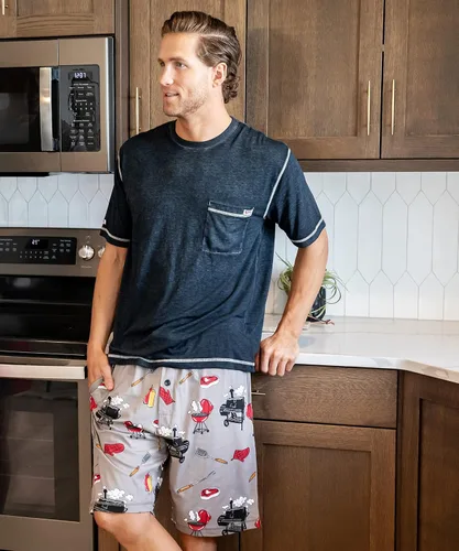 Vista 29 de Lazy One - Pantalones cortos de pijama para hombre, ropa de dormir
