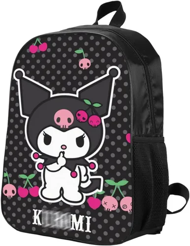 Vista 3 de Ksspovkr Juego de mochila escolar de dibujos animados con lonchera, bolsas de lona ligeras para estudiantes, paquetes de viaje, regalos para niños