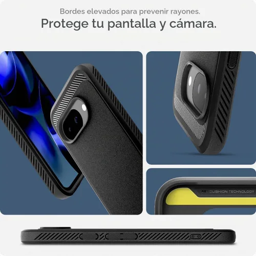 Vista 6 de Spigen Funda para Pixel 9a, Rugged Armor MagFit (2025) [compatible con accesorios MagSafe] - Negro mate