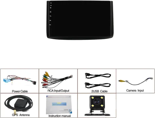 Vista 7 de Android 10.0 Double Din 9 Inch Car Stereo Audio 1080P Touchscreen in-Dash GPS Navigation Head Unit WiFi/Bluetooth/FM Radio for Chevrolet Epica