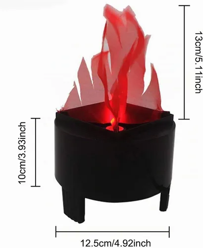 Vista 3 de Ufurty Lámpara de llama de fuego eléctrica LED simulada efecto de llama luz