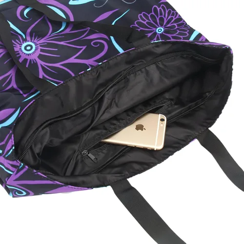 Vista 6 de Bolso de viaje para la playa con zíper, para mujer, plegable, impermeable, para la noche