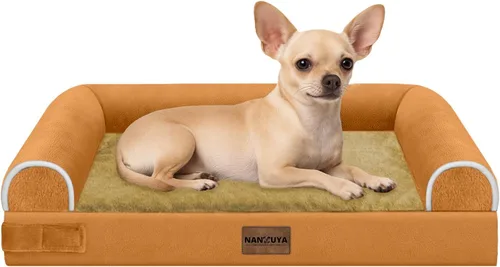 Vista 59 de NANUYA - Cama ortopédica para perros de tamaño mediano/grande, lavable: Camas con almohada para perros de tamaño mediano/grande, sofá de espuma