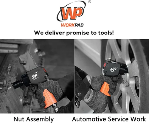 Vista 3 de WORKPAD - Mini llave de impacto neumática de 1/2 pulgada con martillos gemelos, herramientas neumáticas