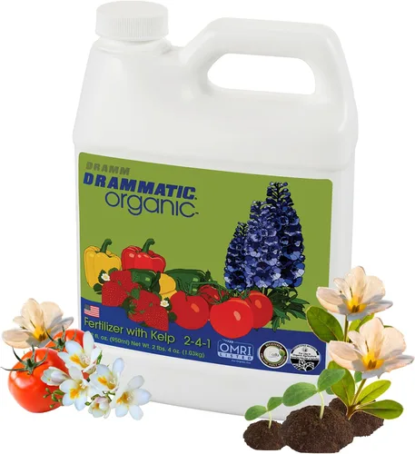 Vista 10 de Dramm Drammatic® Organic™ Fertilizante original 2-4-1, fertilizante líquido hidrolizado para pescado, para verduras, flores y frutas, 1 galón