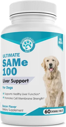 Vista 9 de Wanderfound Pets Same 100 soporte hepático para perros – Mismo suplemento hepático S-adenosil-L-metionina para apoyo hepático y cerebro – Sam E
