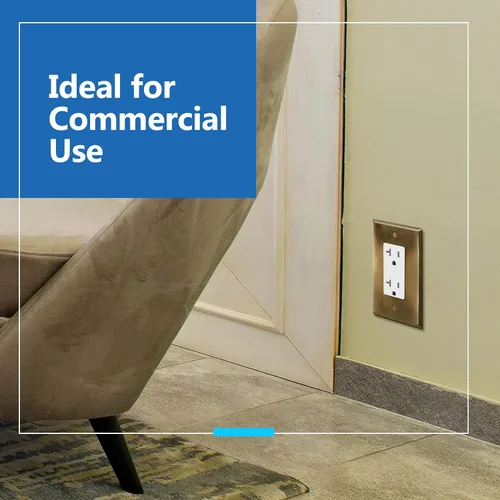 Vista 5 de LIDER Placa decorativa de pared de metal para interruptor o receptáculo, cubierta de salida de acero inoxidable, resistente a la corrosión