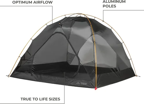 Vista 2 de Teton Sports Mountain Ultra - Tienda de campaña para mochileros de 1 a 4 personas, ligera, perfecta para camping, senderismo y mochilero