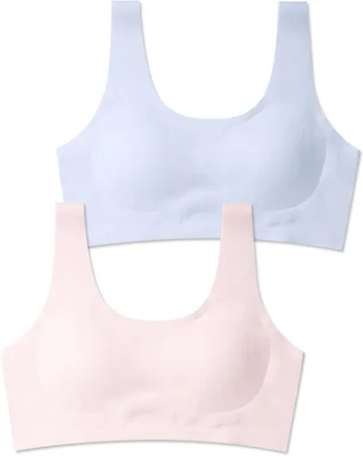 Vista 6 de SALIA GIRL Sujetadores de entrenamiento, sujetadores de inicio de diseño especial para niñas en desarrollo, sin costuras, ligeros y sin