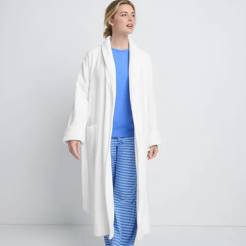 Vista 4 de Lands' End Bata de baño larga de rizo de algodón para mujer