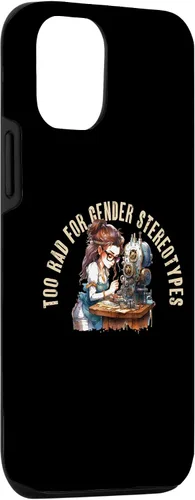 Vista 3 de iPhone 15 demasiado rad para estereotipos de género Mujeres en caso STEM