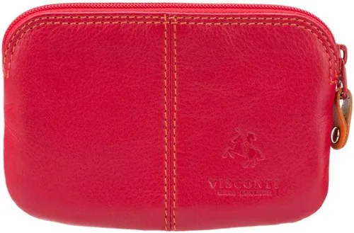 Vista 3 de Visconti RB60 - Cartera de cuero multicolor con llavero, Rojo