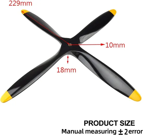 Vista 2 de 4Blade RC Propeller 18×8 Beech Wood RC Plane Propeller for Gasoline Engine Airplane