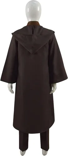 Vista 4 de Disfraz de Obi Wan Kenobi para niños, túnica con capucha de Anakin Skywalker, disfraz de Halloween